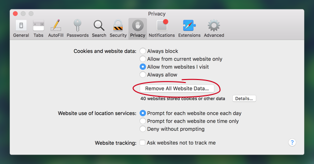 delete website tabs in safari for mac